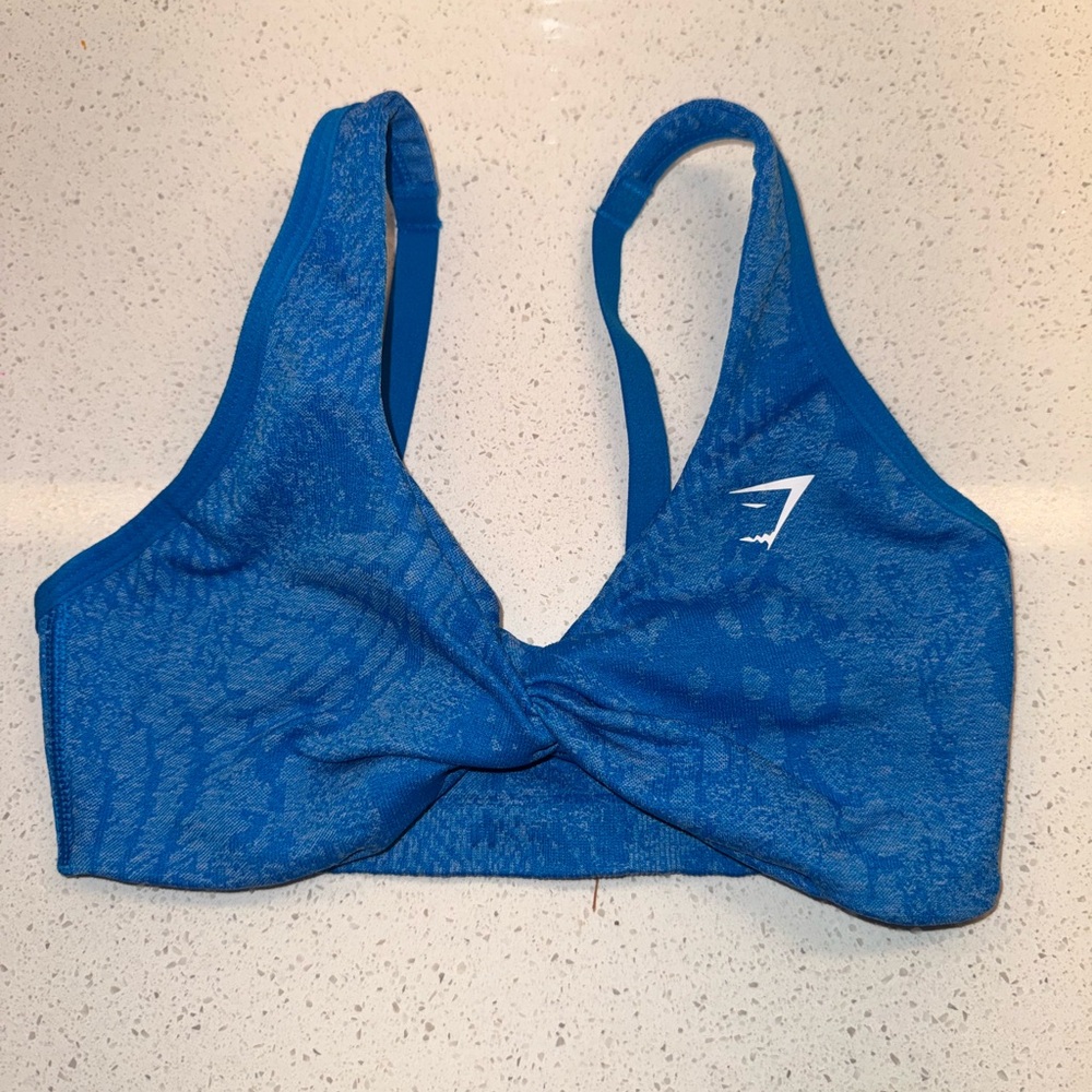 Gymshark Adapt X Whitney Animal Seamless Twist Front Sports Bra